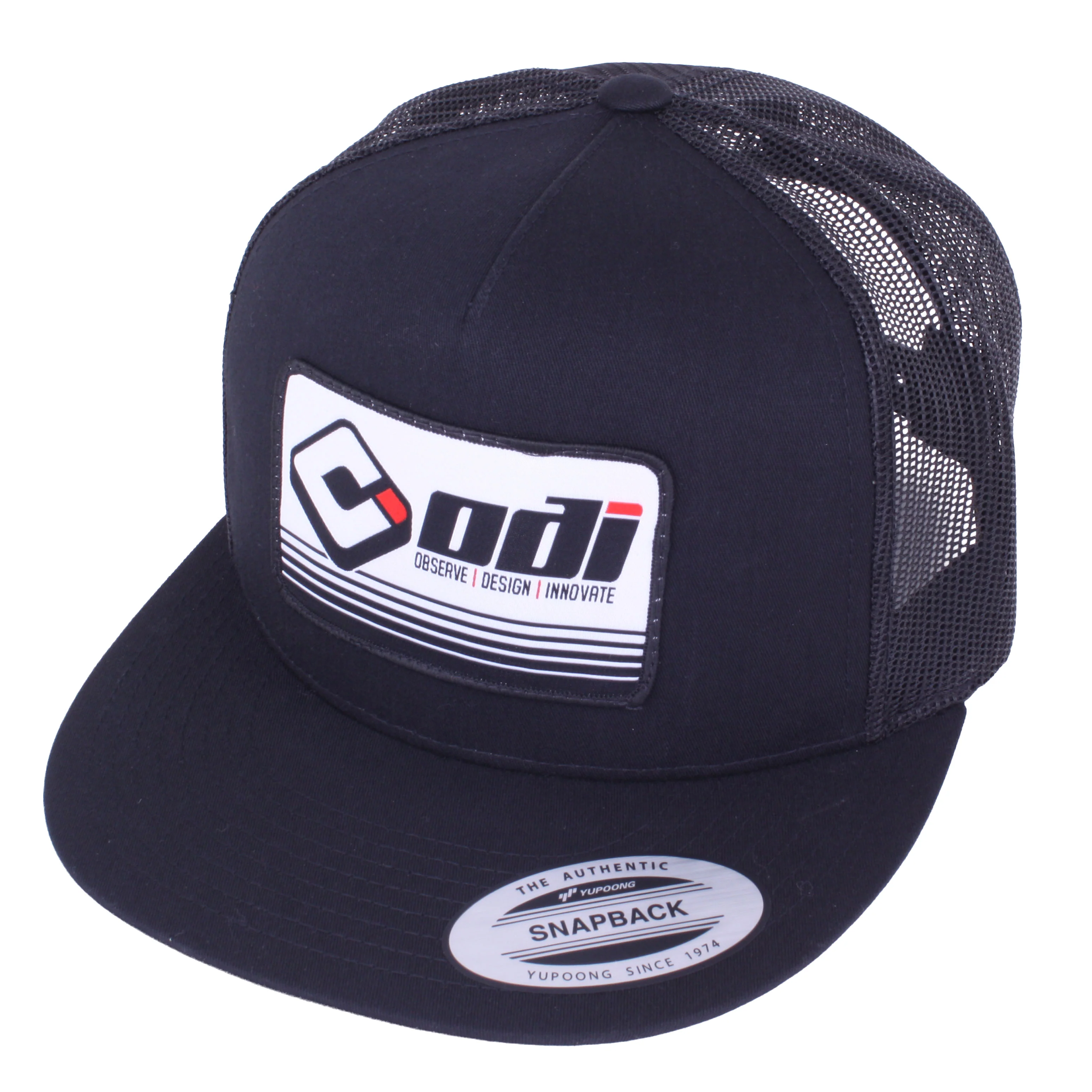 ODI FADE HAT Flat Bill - BLACK/Black/White